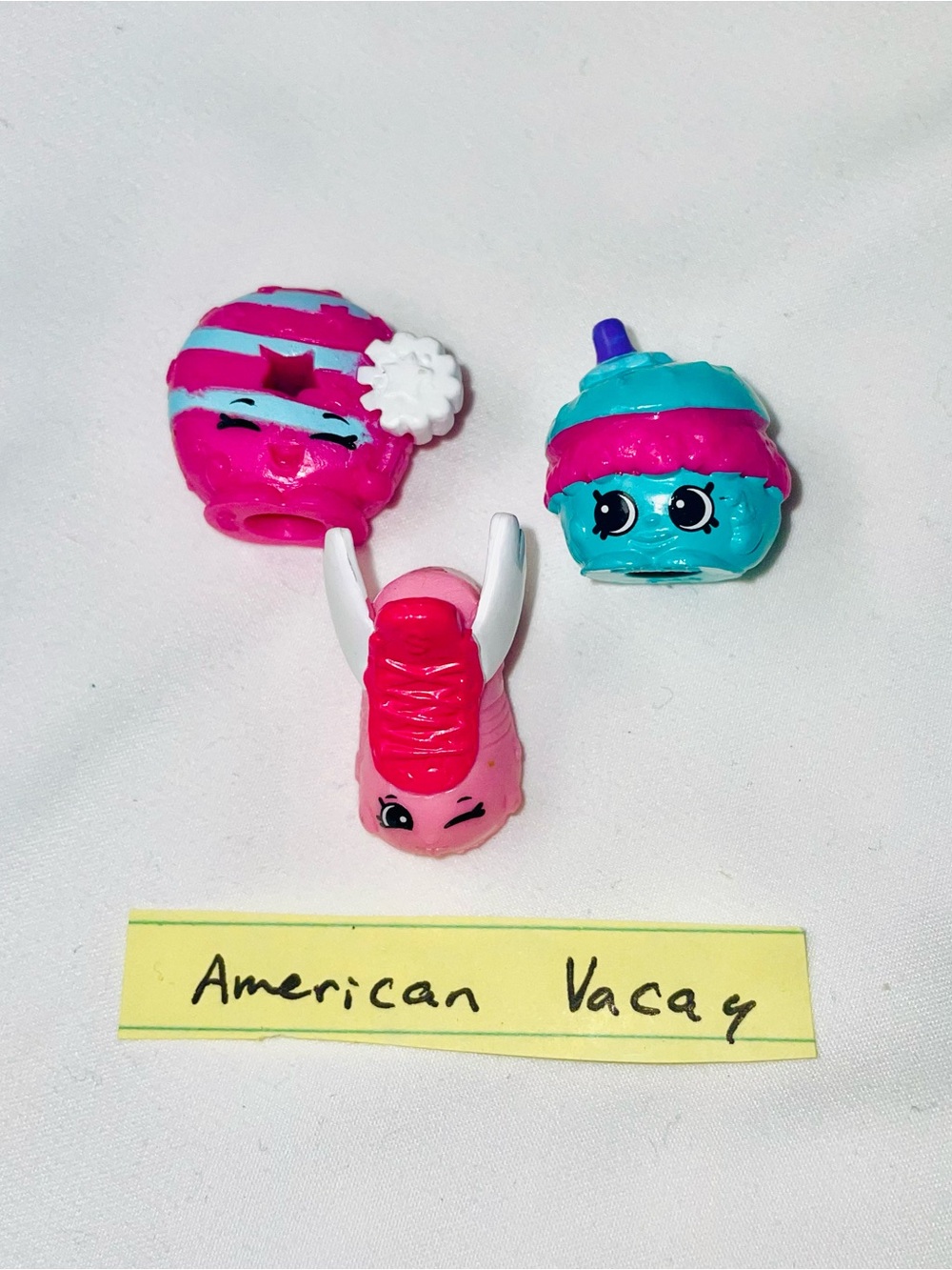D’lish Donut, Cupcake Queen, and Sneaky Wedge Shopkins- S8 American Vacay